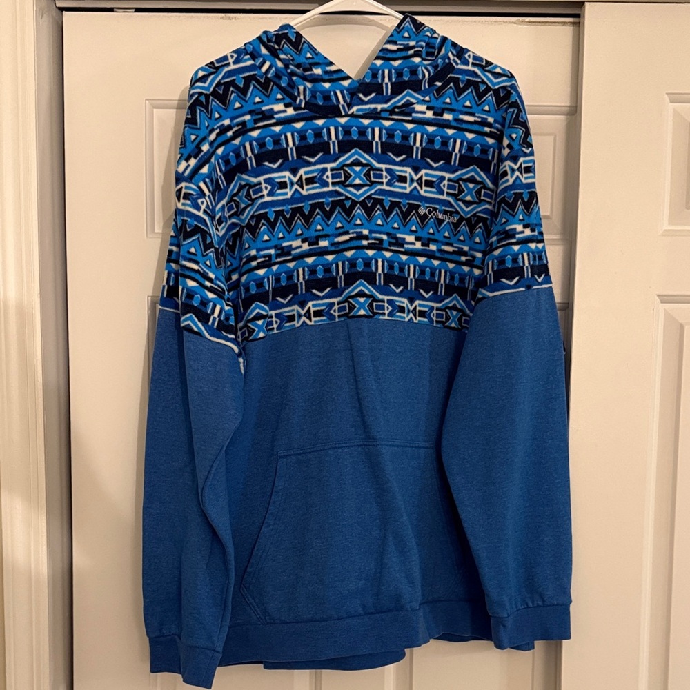 Columbia Blue Patterned Hoodie